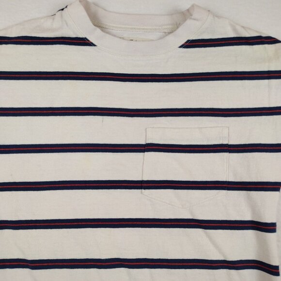 Madewell Tomboy Pocket Tee Dress in Stripe Organic Cotton Sz X Small - Picture 4 of 11